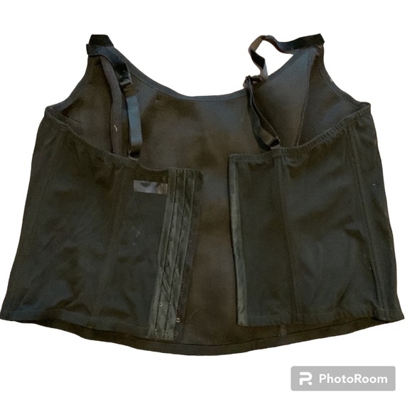 CACIQUE BUSTIER CORSET BLACK POLKA DOTS PINK BOW SEXY PLUS - Picture 3 of 8